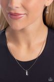 Seize the Initial - Silver - E Paparazzi Necklace