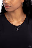 Seize the Initial - Silver - M Paparazzi Necklace