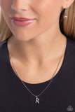 Seize the Initial - Silver - R Paparazzi Necklace