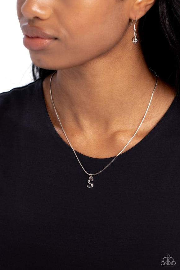 Seize the Initial - Silver - S Paparazzi Necklace