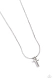 Seize the Initial - Silver - T Paparazzi Necklace