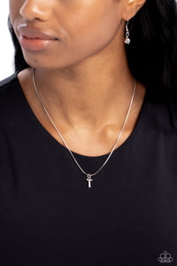 Seize the Initial - Silver - T Paparazzi Necklace