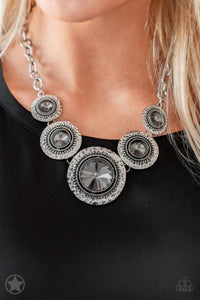 Global Glamour - Blockbuster - Silver Paparazzi Necklace Set