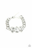 Way To Make An Entrance White - Silver Paparazzi Necklace Set