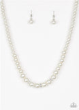 Royal Romance Pearls - White Paparazzi Necklace Set