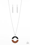 Sail Into The Sunset - Black Brown Paparazzi Necklace