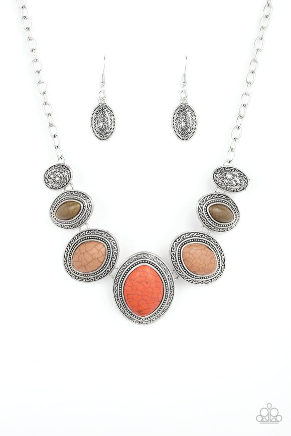 Sierra Serenity - Multi Brown Paparazzi Necklace Set