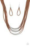 Walk the Walkabout - Brown Paparazzi Necklace