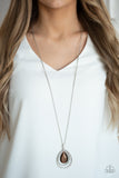 Glow and Tell - Brown Paparazzi Necklace Set