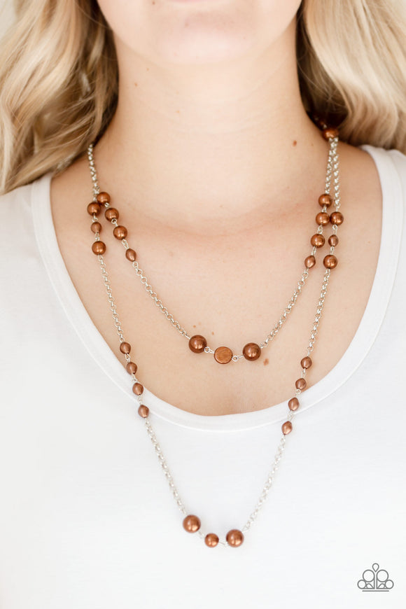 Pearl Promenade- Brown Paparazzi Necklace