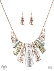 Untamed Multi - Blockbuster - Copper Paparazzi Necklace Set