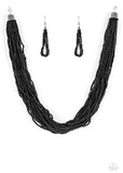 The Show Must Congo On - Black Seed Bead Paparazzi Necklace Set