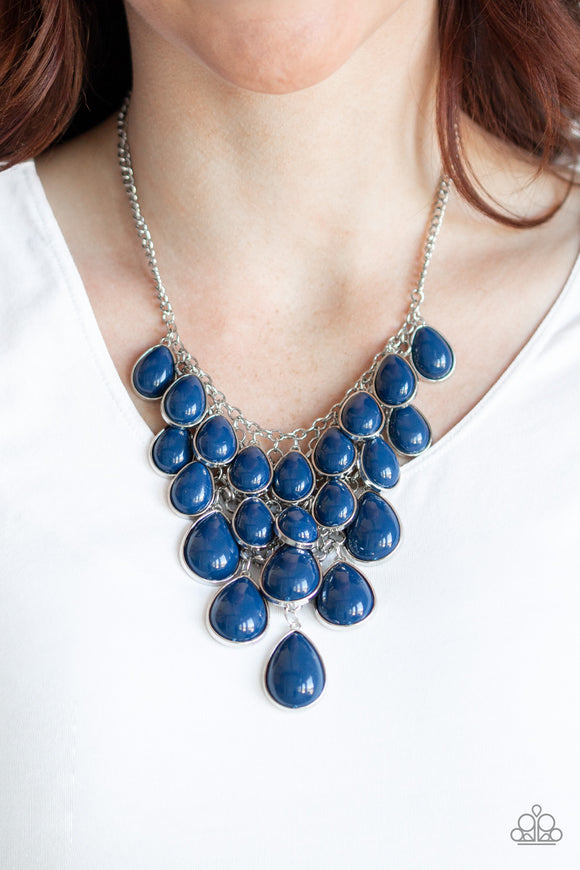 Shop Til You Teardrop - Blue Paparazzi Necklace