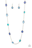 Glassy Glamorous - Multi Blue Paparazzi Necklace