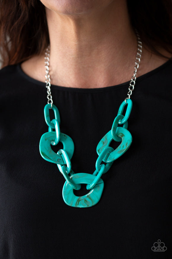 Courageously Chromatic - Blue Paparazzi Necklace