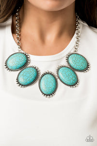 Prairie Goddess  - Blue Paparazzi Necklace