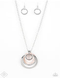 Coast Coasting - White & Silver Paparazzi Necklace Set