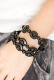 Cancun Catch - Black Wood Paparazzi Bracelet