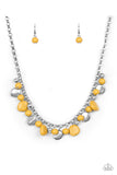 Flirtatiously Florida - Yellow Paparazzi Necklace Set