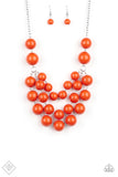 Miss Pop-YOU-larity - Orange Paparazzi Necklace