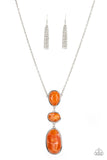 Making an Impact - Orange Paparazzi Necklace