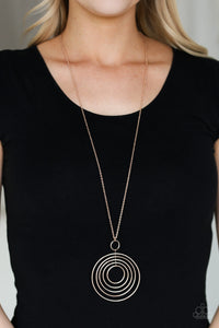 Running Circles In My Mind - Rose Gold Paparazzi Necklace