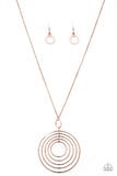 Running Circles In My Mind - Rose Gold Paparazzi Necklace