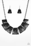 Here Comes The Huntress - Gunmetal Paparazzi Necklace