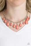 Jaw Dropping Diva - Orange Paparazzi Necklace