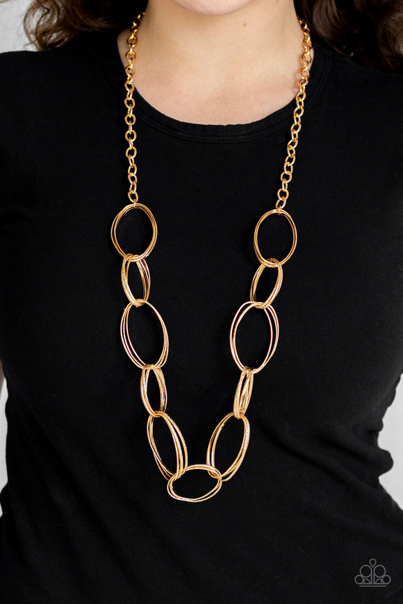 Ring Bling - Gold Paparazzi Necklace