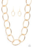 The Challenger - Gold Paparazzi Necklace