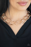 The Challenger - Gold Paparazzi Necklace