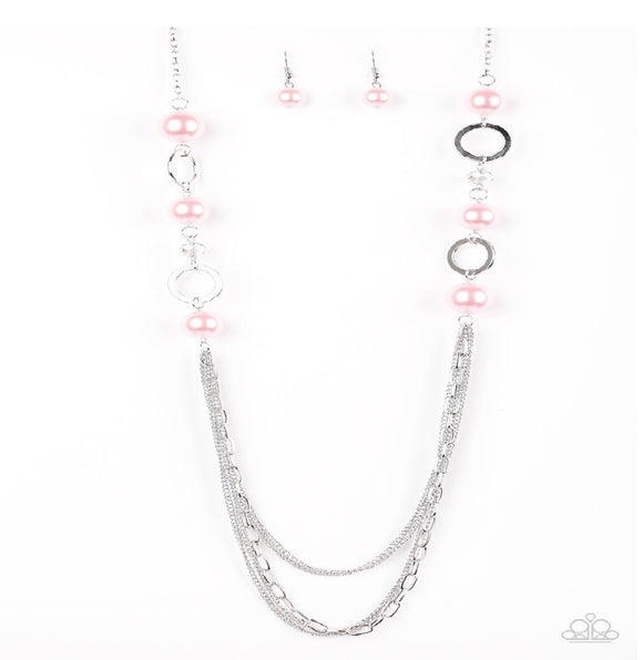 Its About Showtime - Pink Paparazzi Necklace Set