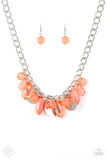 Treasure Shore - Orange Paparazzi Necklace Set