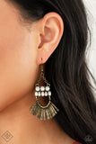 A Flare For Fierceness - Brass Paparazzi Earrings