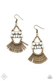 A Flare For Fierceness - Brass Paparazzi Earrings