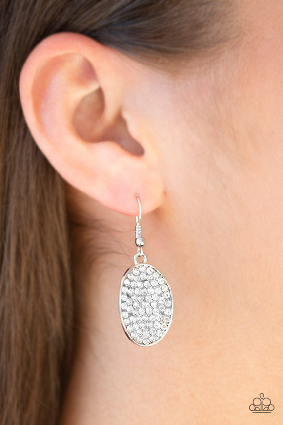 All Dazzle - White Paparazzi Earrings