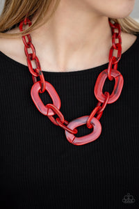 All In-Vincible - Red Paparazzi Necklace