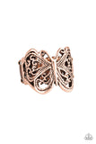 All Aflutter - Copper Paparazzi Ring