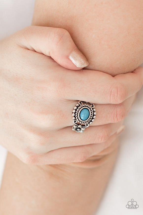 All Summer Long - Blue Paparazzi Ring