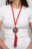 ARTISANS and Crafts - Red Paparazzi Necklace - Leather