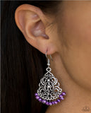 Baroque The Bank - Purple Paparazzi Earrings