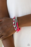 Beaded Bravado - Pink Paparazzi Bracelet