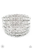 Blinding Brilliance - Blockbuster - White Bling Paparazzi Ring