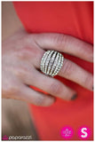 Blinding Brilliance - Blockbuster - White Bling Paparazzi Ring