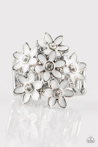 Blooming Bouquet - White Paparazzi Ring