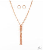 Boom Boom Knock You Out - Copper Paparazzi Necklace