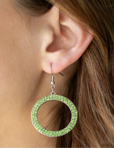 Bubbly Babe - Green Paparazzi Earrings