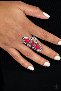 Calling All Chiefs - Red Paparazzi Ring