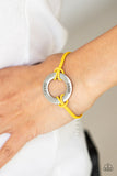 Choose Happy - Yellow Paparazzi Bracelet